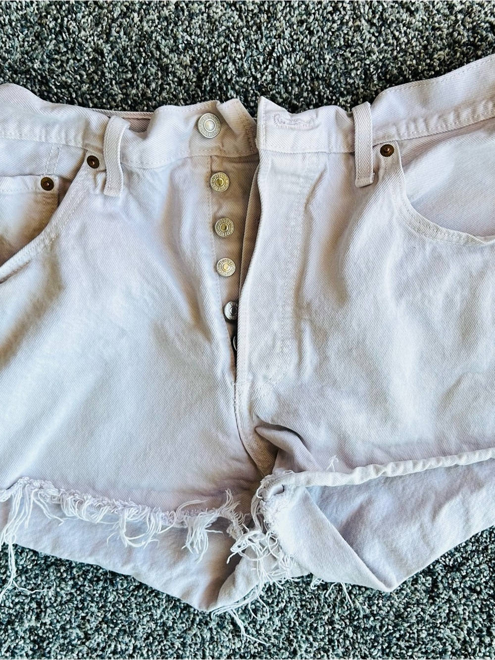 Levi's Light Lavender Button-Fly Shorts